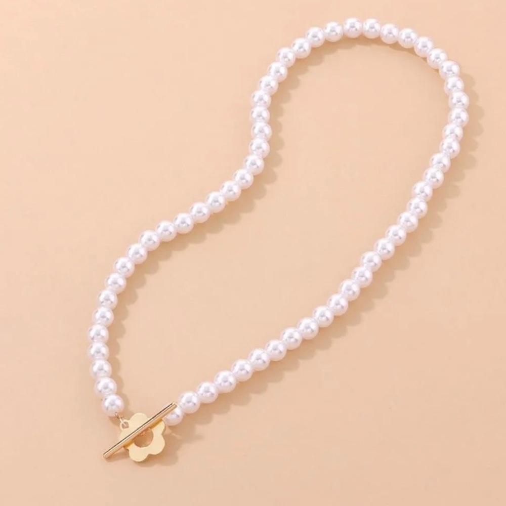Vintage NWT Boutique Glass crystal pearl beaded & gold statement elegant choker - Picture 4 of 7